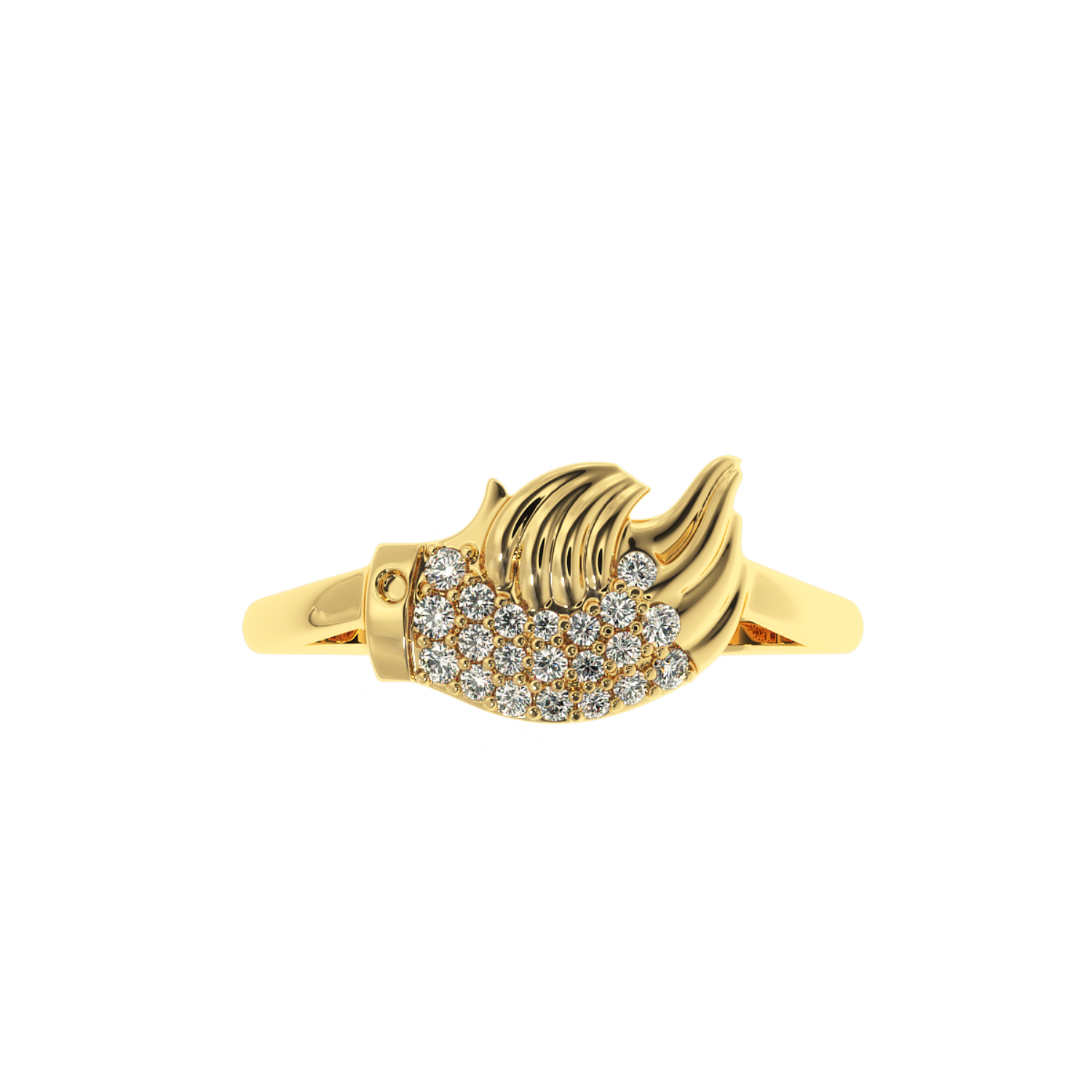 Solitairekart 0.18ct Lab Diamond Holding Hand Ring